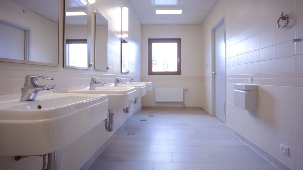 Renoviertes Badezimmer mit modernen Armaturen und barrierefreier Dusche, ideal für zuschuss badsanierung ohne pflegestufe