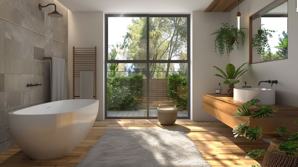 Moderne Badezimmerrenovierung mit barrierefreien Elementen, ideal für die Nutzung des Zuschusses Badsanierung ohne Pflegestufe