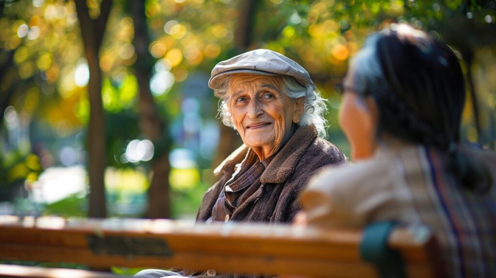 Seniorin erhält Unterstützung durch Pflegekraft, Konzeptbild zur Pflegebedürftigkeit